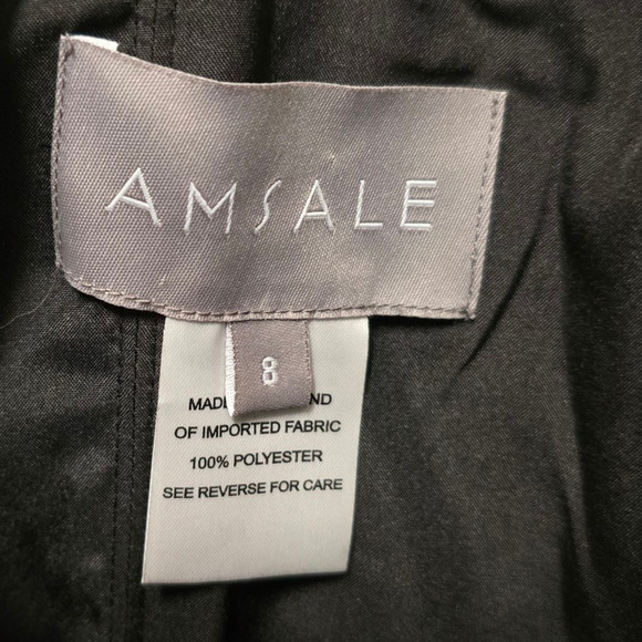 Amsale Ida Black Gown Size 8 Medium Maxi Dress - Picture 5 of 8